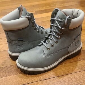 Timberland PRO Womens Sage Green and Cream Boots.